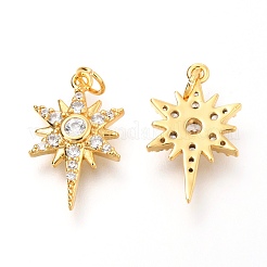 Латунные микропаве прозрачные подвески с фианитом&nbsp;ZIRC-O036-18G