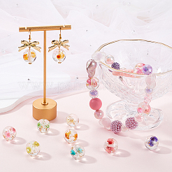 32 шт. 8 вида прозрачных смоляных внутренних бусин из сухоцветов&nbsp;RESI-SC0005-63