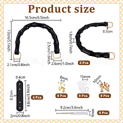 2 шт. ручки для сумок из АБС-пластика в форме бамбука&nbsp;FIND-WH0111-772B