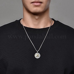 Ожерелье из нержавеющей стали со звездой Давида с глазом 201&nbsp;LS-MATO-PW0001-065