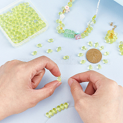 150 шт. светящиеся прозрачные стеклянные подвески-капли&nbsp;GLAA-PH0004-20