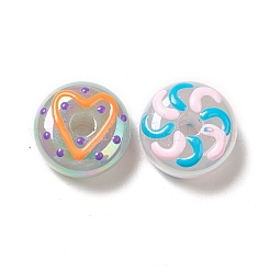 УФ-покрытие непрозрачные радужные переливающиеся акриловые бусины&nbsp;ACRC-D001-11B