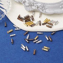 50шт 5 цвета латунные концы шнура&nbsp;KK-YW0002-12