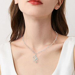 6 шт. ожерелье из нержавеющей стали 304 в виде цепочки-скрепки&nbsp;NJEW-SC0001-57A-P