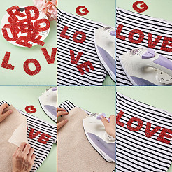 Нашивки со стразами в виде алфавита&nbsp;FW-TAC0001-01D