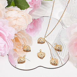 6 шт. латунные подвески с микропаве из прозрачного и синего кубического циркония класса ААА&nbsp;ZIRC-BBC0002-94