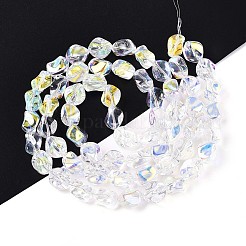 Гальванизируйте прозрачное стекло бисер нитей&nbsp;EGLA-N017-01A