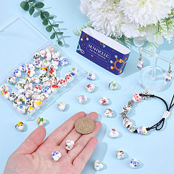 60шт фарфоровые бусины ручной работы&nbsp;PORC-SC0001-30A