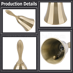 Сплав ручной звонок колокольчик дисплей украшения&nbsp;AJEW-WH20006-346B