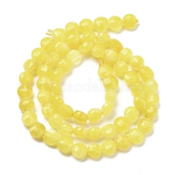 Природные окрашенные белого нефрита нитей бисера&nbsp;G-C179-A6mm-04