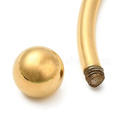 Браслеты-манжеты с шариком на конце из нержавеющей стали 304 с резьбой&nbsp;LS-BJEW-G677-01G