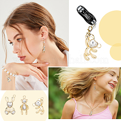 30 шт. 3 подвески из сплава с покрытием в виде кролика и медведя&nbsp;FIND-PH0004-08