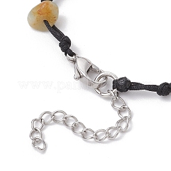 Плетеные браслеты из бусин из натуральных и синтетических драгоценных камней и ракушек каури&nbsp;BJEW-JB11834-03