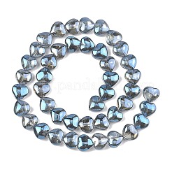 Гальванизированная нить из прозрачных стеклянных бусин&nbsp;EGLA-A045-01-FR01