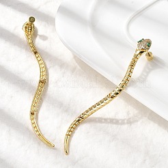Латунь кубического циркония серьги стержня&nbsp;LS-EJEW-K319-02G