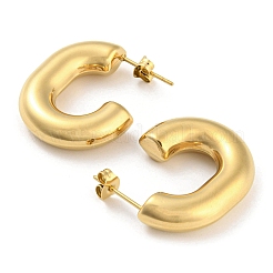 Ионное покрытие (ip) овальные серьги-гвоздики из нержавеющей стали 304&nbsp;EJEW-E288-07G