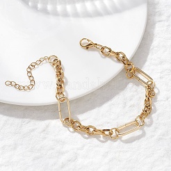 Браслеты-цепочки Figaro из нержавеющей стали 304 для женщин&nbsp;BJEW-JB12775-01