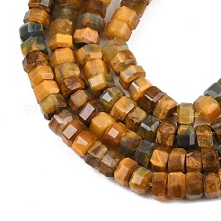 Натуральный тигр кварц бисер пряди&nbsp;G-G345-C11-2x4mm