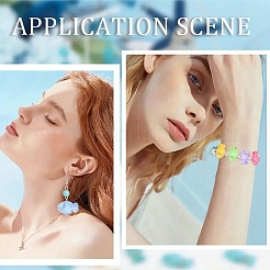 50 шт. Прозрачные акриловые бусины&nbsp;TACR-YW0003-16