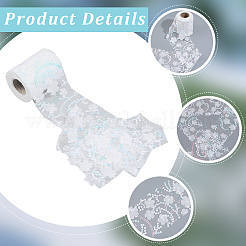 1 рулон кружевной отделки из полиэстера&nbsp;HUDU-GF0001-01B