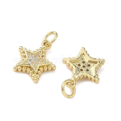 Латунные микропаве прозрачные кубические циркониевые подвески&nbsp;KK-F930-01G