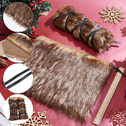 1 пара чехлов на ботинки из полиэстера с имитацией лисьего меха&nbsp;AJEW-WR0003-08A