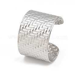 Плетеные браслеты-манжеты из нержавеющей стали 304 для женщин&nbsp;BJEW-P362-04P