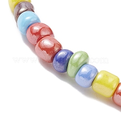 3шт 3 стиля сердце и цветок и хамса ручной лэмпворк и браслеты из бисера стрейч&nbsp;BJEW-JB09372