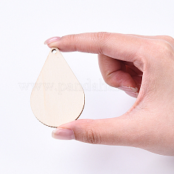 Наборы для самостоятельного изготовления большого брелока-подвески из тополя в форме листа и капли&nbsp;DIY-YW0011-58