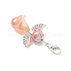 5 шт. подвеска в виде ангела из стеклянного жемчуга и акрила&nbsp;HJEW-JM04514