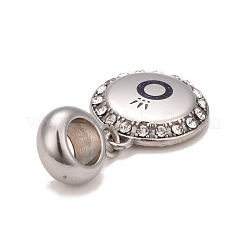 304 нержавеющая сталь хрустальные стразы европейские подвески-шармы&nbsp;STAS-F278-21P