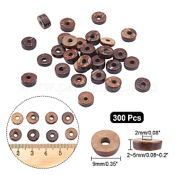 300шт окрашенные пончики кокосовые бусины&nbsp;COCB-FH0001-02B