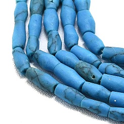 Окрашенные синтетические бирюзовые бусы нити&nbsp;G-D356-A01-02