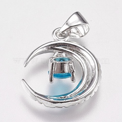 Латунные микро проложить кубического циркония подвески&nbsp;ZIRC-E147-57P