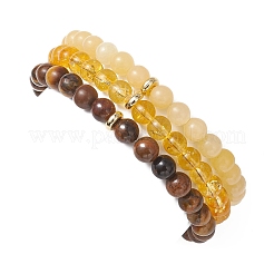 Женские эластичные браслеты из натуральных и синтетических смешанных драгоценных камней и культивированного пресноводного жемчуга&nbsp;BJEW-JB13205-02