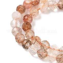 Нити бусин из натурального рутилированного кварца&nbsp;G-L622-C06-4mm