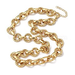 Текстурированные цепочки из двух звеньев из нержавеющей стали 304&nbsp;NJEW-S453-02G-C