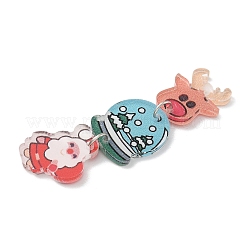 Большие акриловые подвески с рождественским принтом&nbsp;LS-MACR-F086-03B