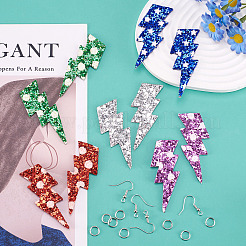 Наборы для изготовления висячих сережек из искусственной кожи с молнией своими руками&nbsp;DIY-TA0010-70A