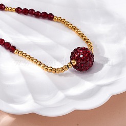 Круглые подвески из полимерной глины со стразами NJEW-U026-21G