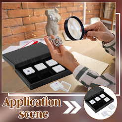 Подставки для украшений из акрила и искусственной кожи&nbsp;CON-WH0089-136