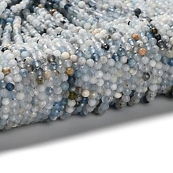 Природные Аквамарин бисер нитей&nbsp;LS-G-RM2025-A17-3mm-B