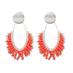 Латунные болтающиеся серьги&nbsp;EJEW-MZ00696-01