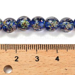 Нити стеклянных бусин из дихроичной фольги ручной работы&nbsp;DICH-U001-02D