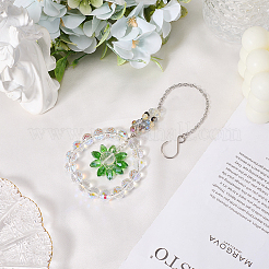 1 шт. цветочное стеклянное подвесное украшение для автомобиля&nbsp;HJEW-SP0001-11C