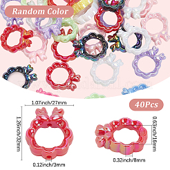 40шт акриловые бусины с УФ-покрытием&nbsp;OACR-SP0001-84