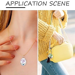 15шт 5 стиля прозрачные стеклянные подвески&nbsp;GLAA-YW0004-65