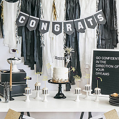 10 шт. бумажная вставка для торта на тему выпускного&nbsp;AJEW-WH0270-500A