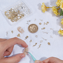 88 шт. 22 стиля кабошонов из цветочного сплава&nbsp;FIND-SP0004-78B