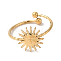 Ионное покрытие(ip) 304 нержавеющая сталь солнце открытые манжеты кольца для женщин&nbsp;LS-RJEW-M167-09C-G